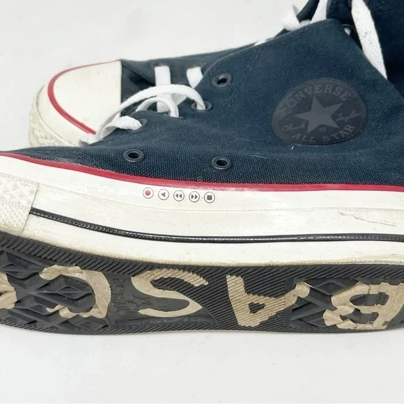 CONVERSE X SHOE PALACE Black BOOM BOX Chuck Taylor High Top BASCOM 1993 Sz 11 - Picture 11 of 12